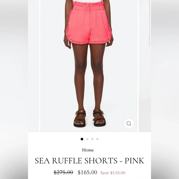 SEA New York Pink Ruffle Shorts size 8 - Picture 3 of 6